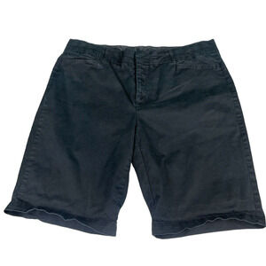 JM Collection Black Shorts Women Size 18 Stretch Waist Cotton Blend High Rise